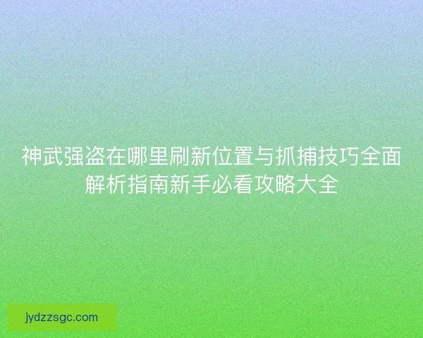 神武强盗在哪里刷新位置与抓捕技巧全面解析指南新手必看攻略大全 神武强盗在哪里刷新位置与抓捕技巧全面解析指南新手必看攻略大全